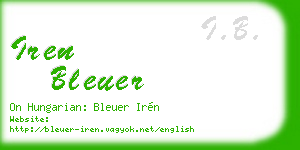 iren bleuer business card